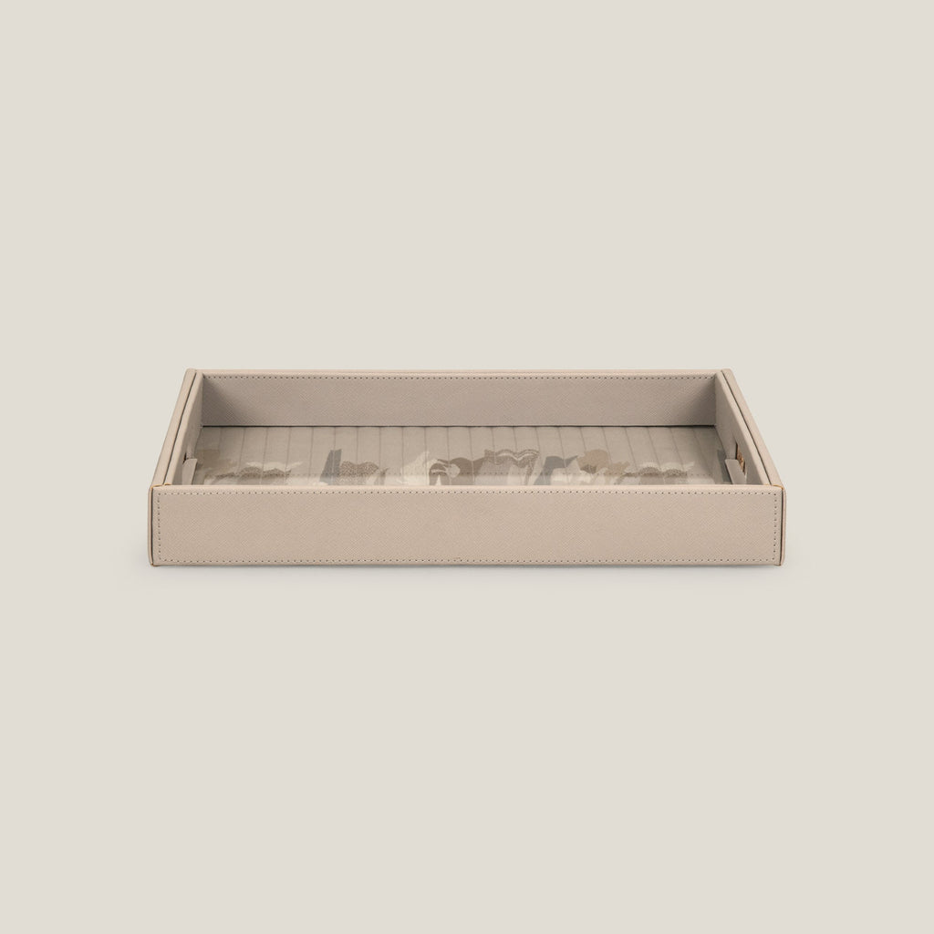 Zensar Beige Square Serving Tray