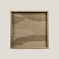 Pixel Dull Gold Square Serving Tray