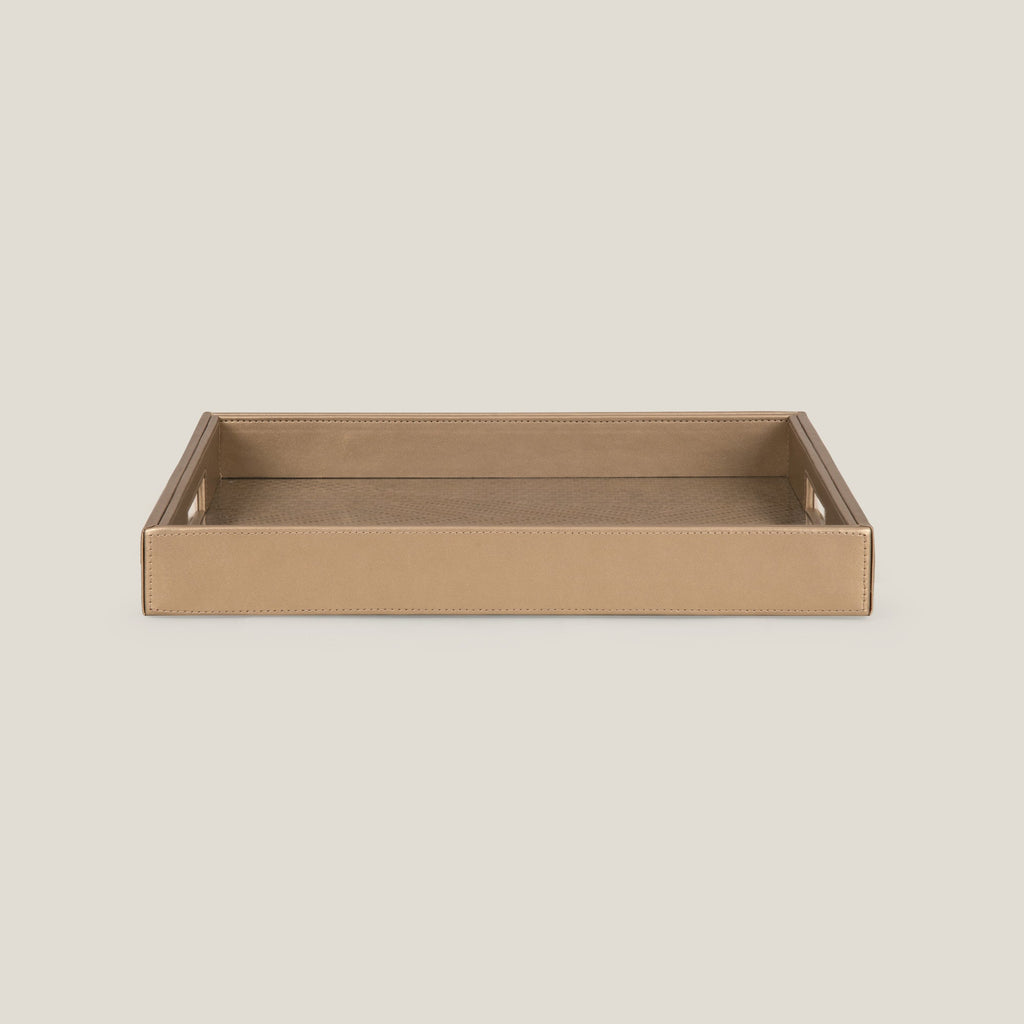 Pixel Dull Gold Square Serving Tray
