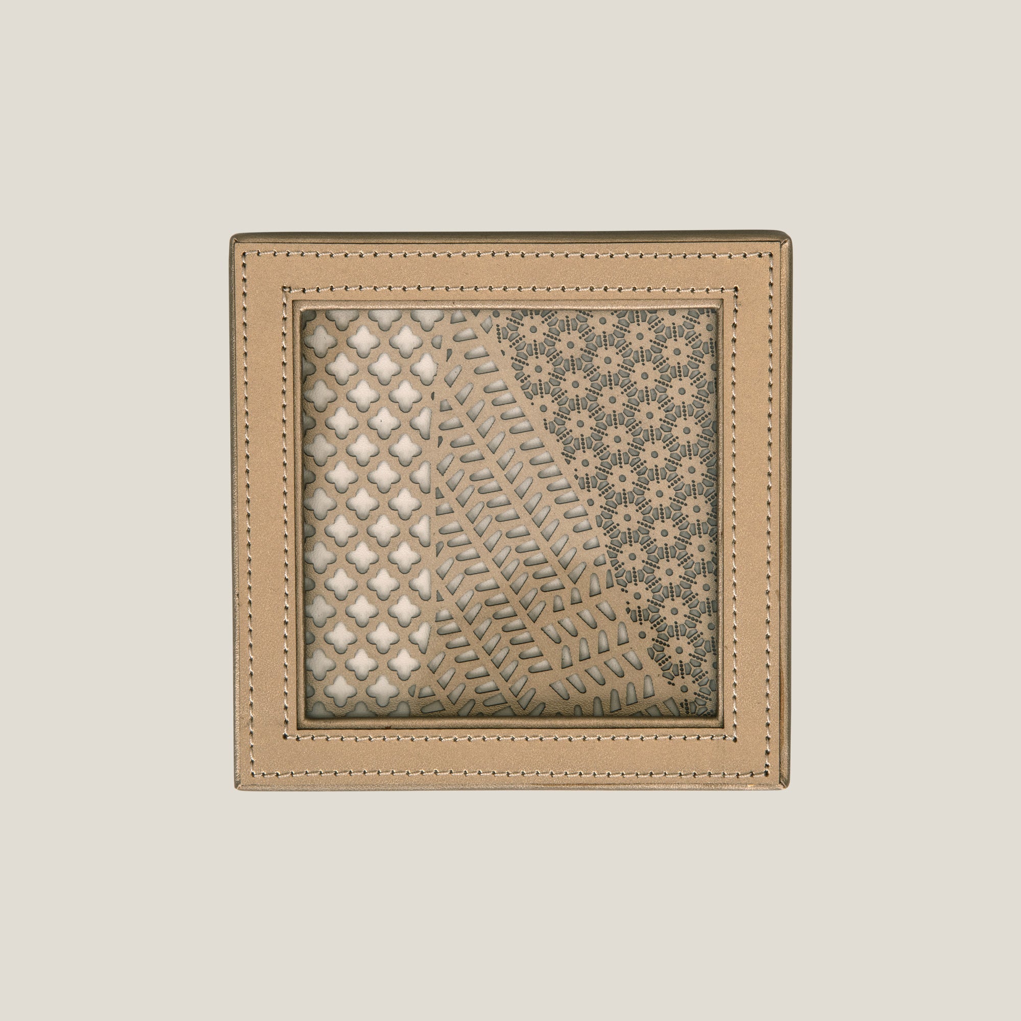 Pixel Dull Gold Coaster Set of 6