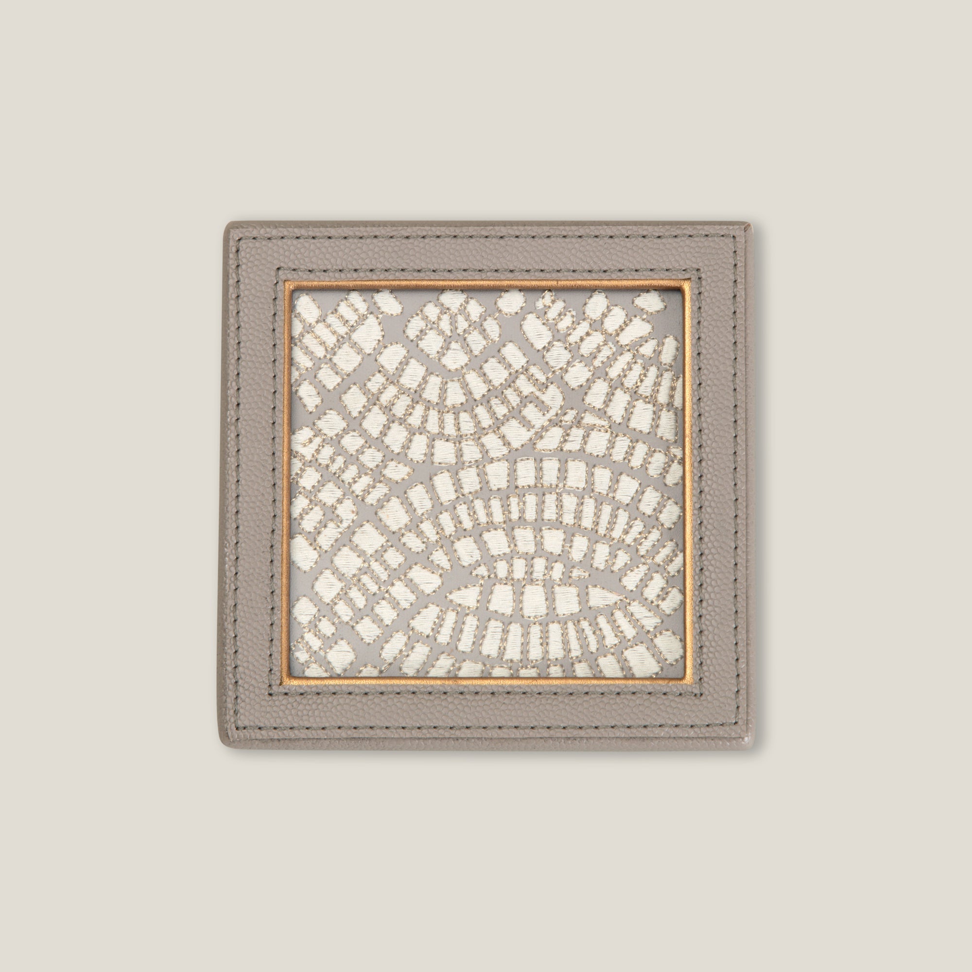 Orbit Grey Emb. Coaster Set of 6