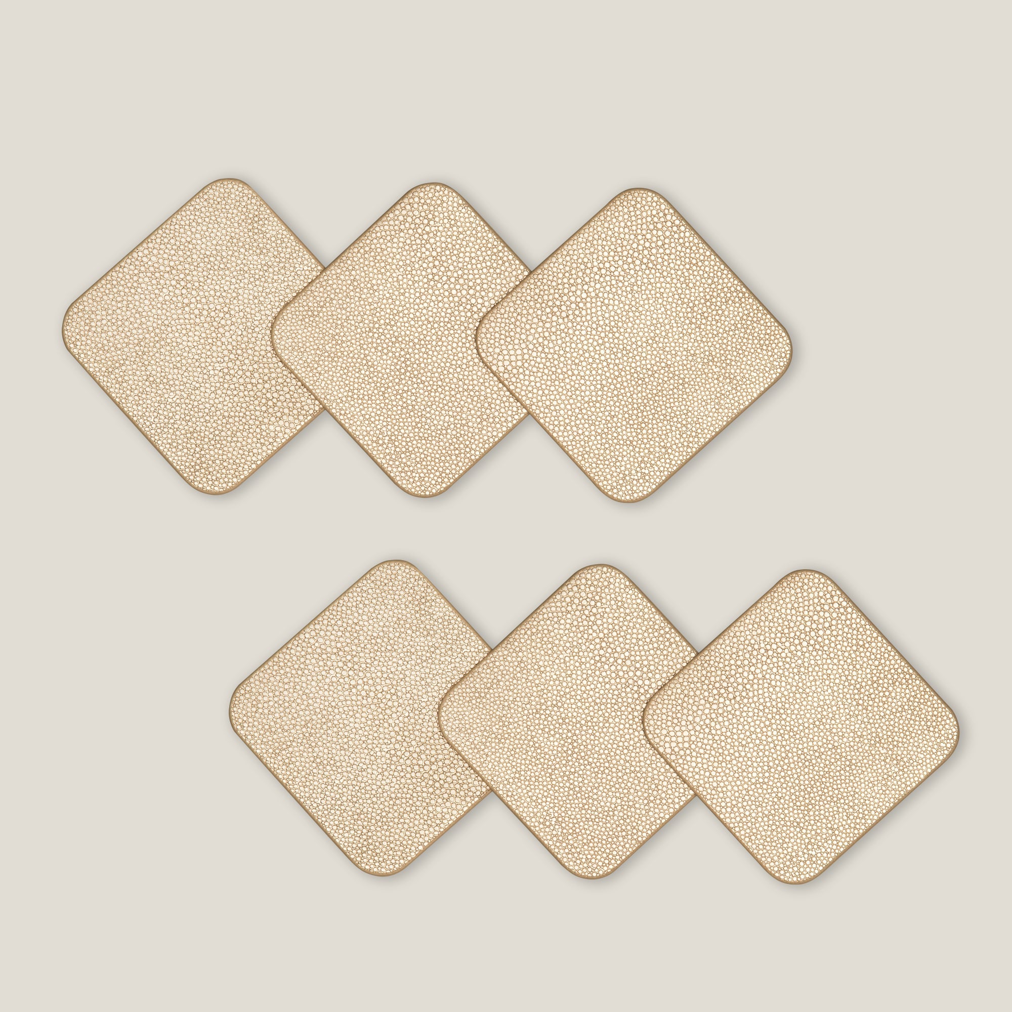 Midas Gold & Beige Coaster Set of 6