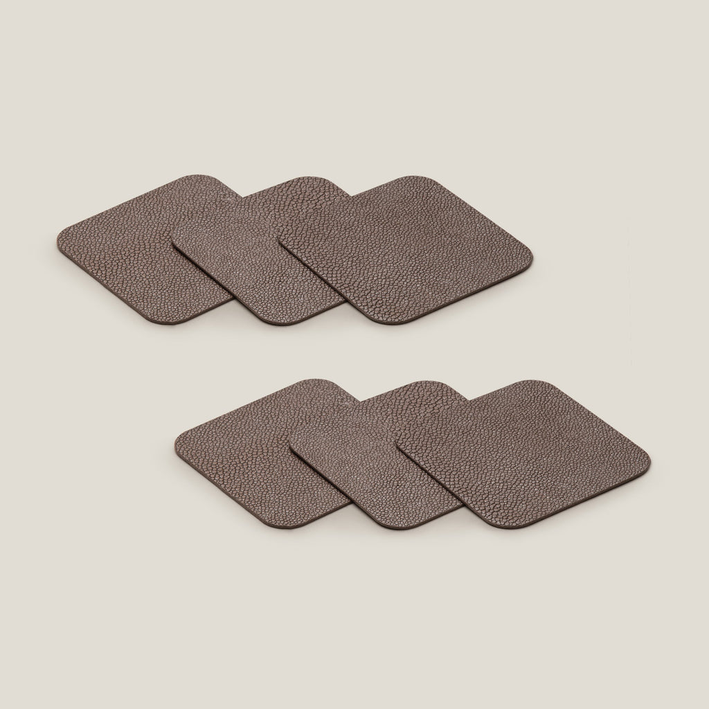 Mosaic Rust & Grey Coaster Set of 6