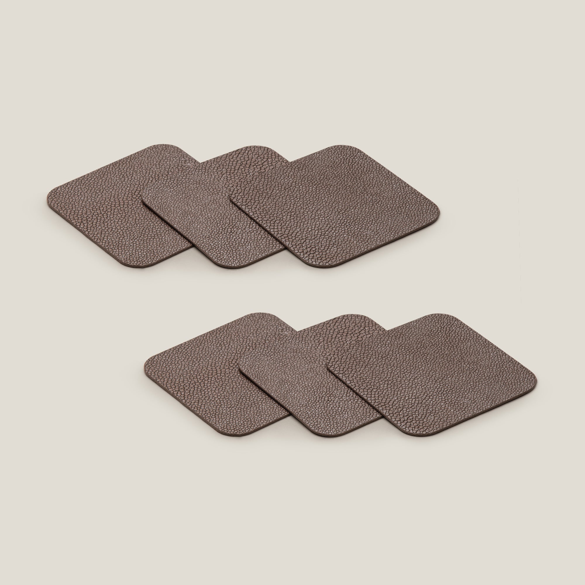 Mosaic Rust & Grey Coaster Set of 6