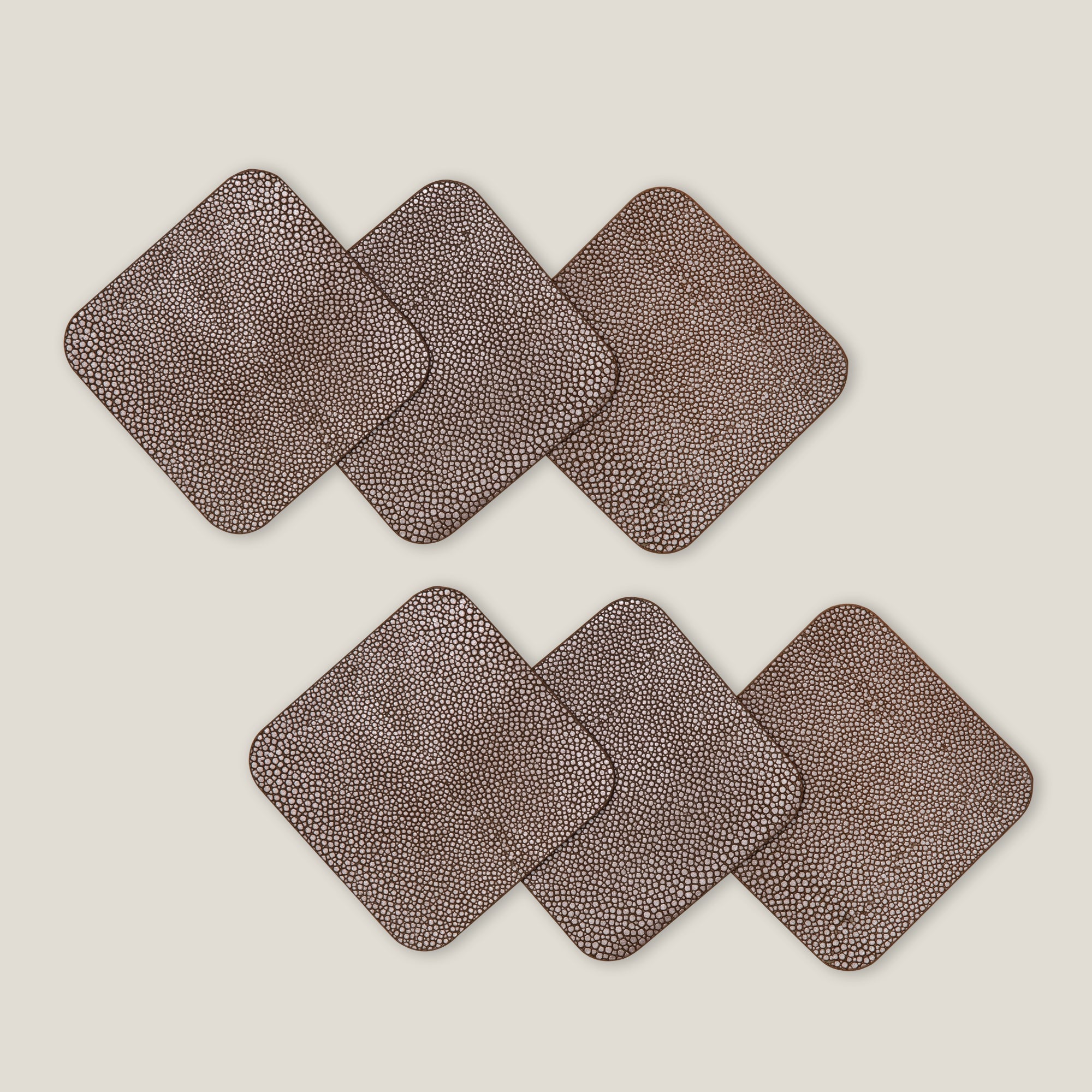 Mosaic Rust & Grey Coaster Set of 6