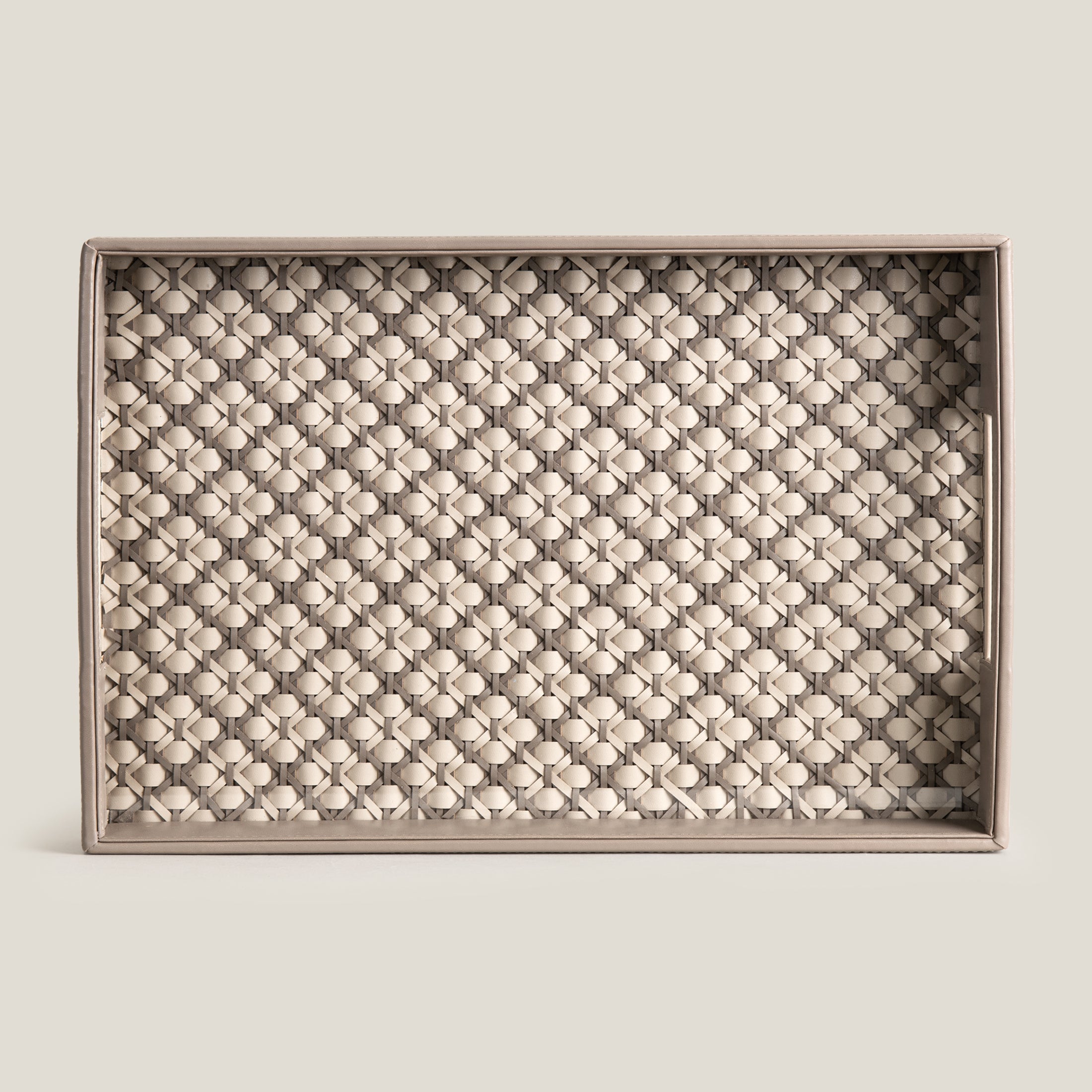 Lattice Beige & Grey Serving Tray