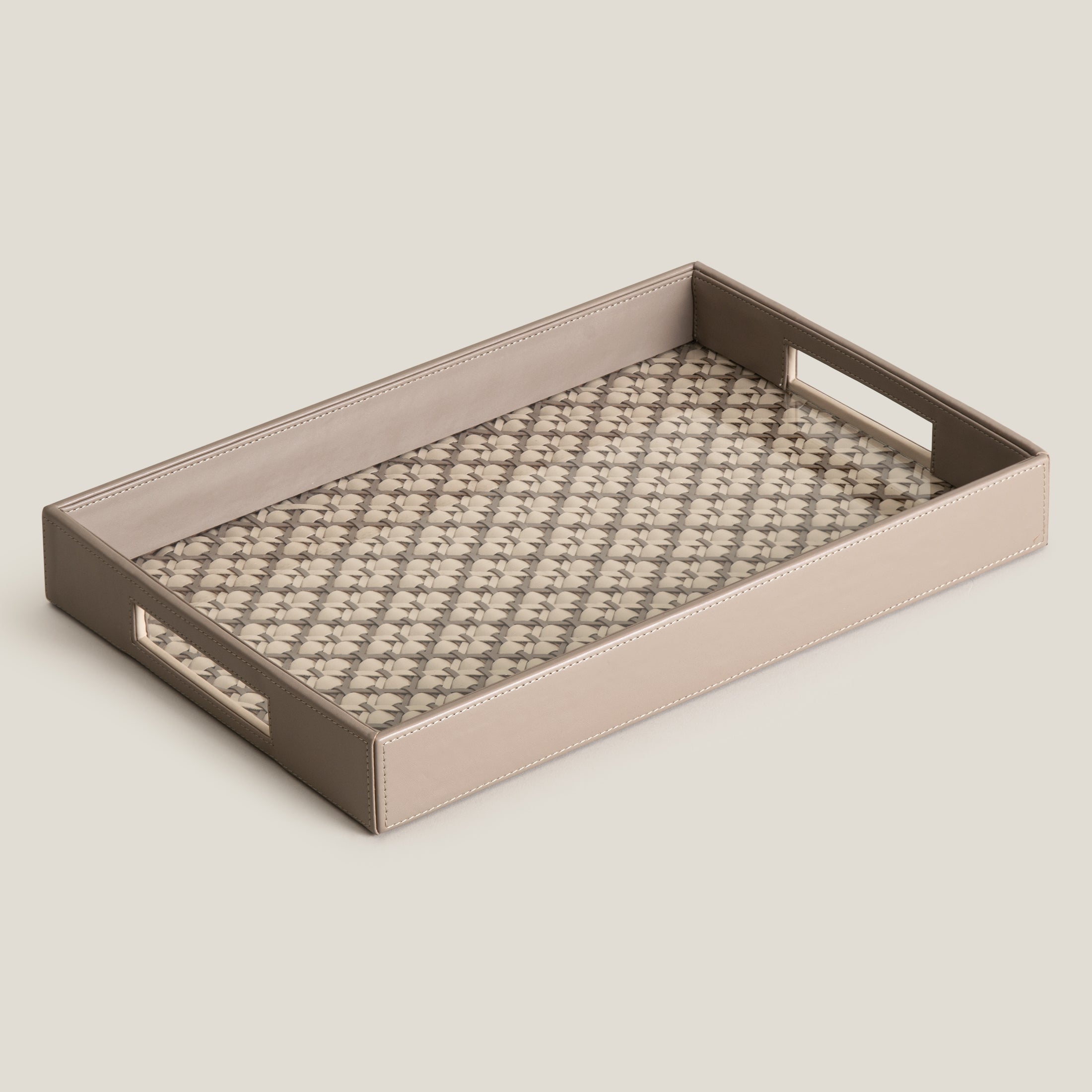 Lattice Beige & Grey Serving Tray