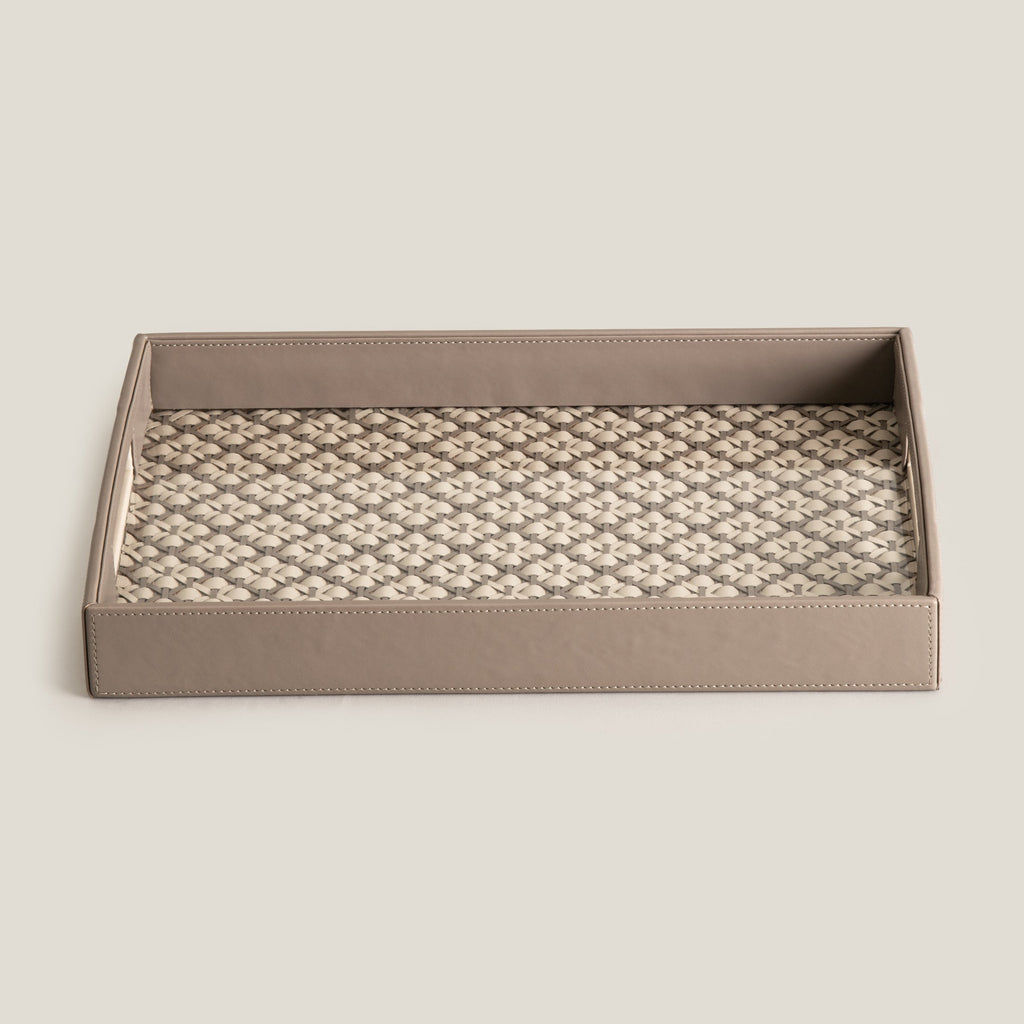 Lattice Beige & Grey Serving Tray