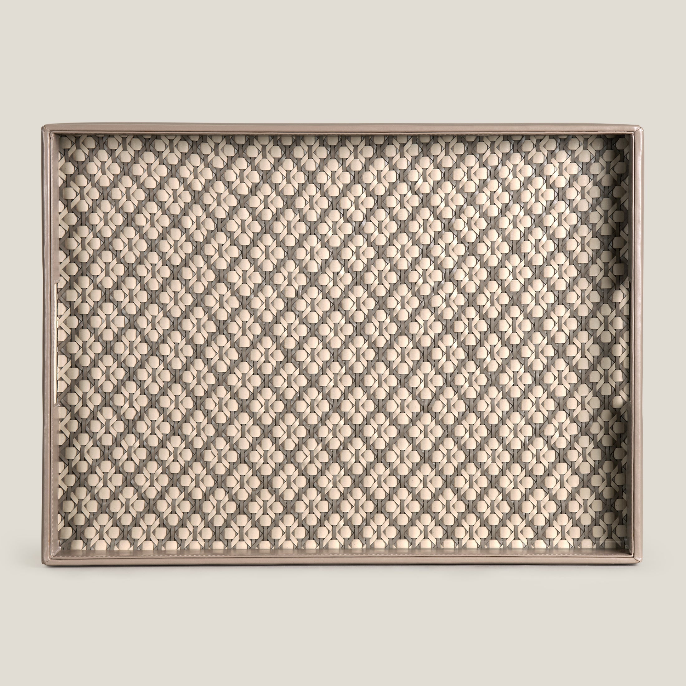 Lattice Beige & Grey Placing Serving Tray
