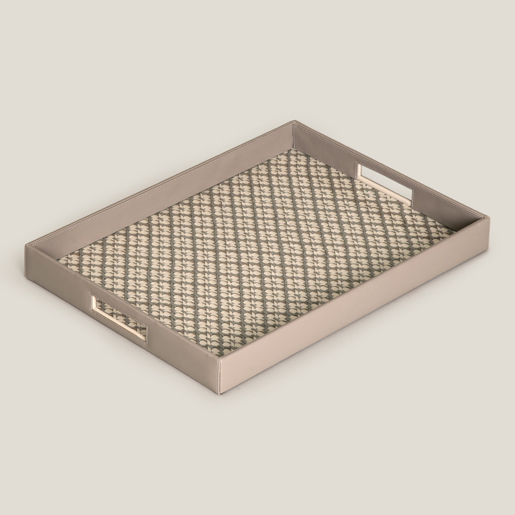 Lattice Beige & Grey Placing Serving Tray