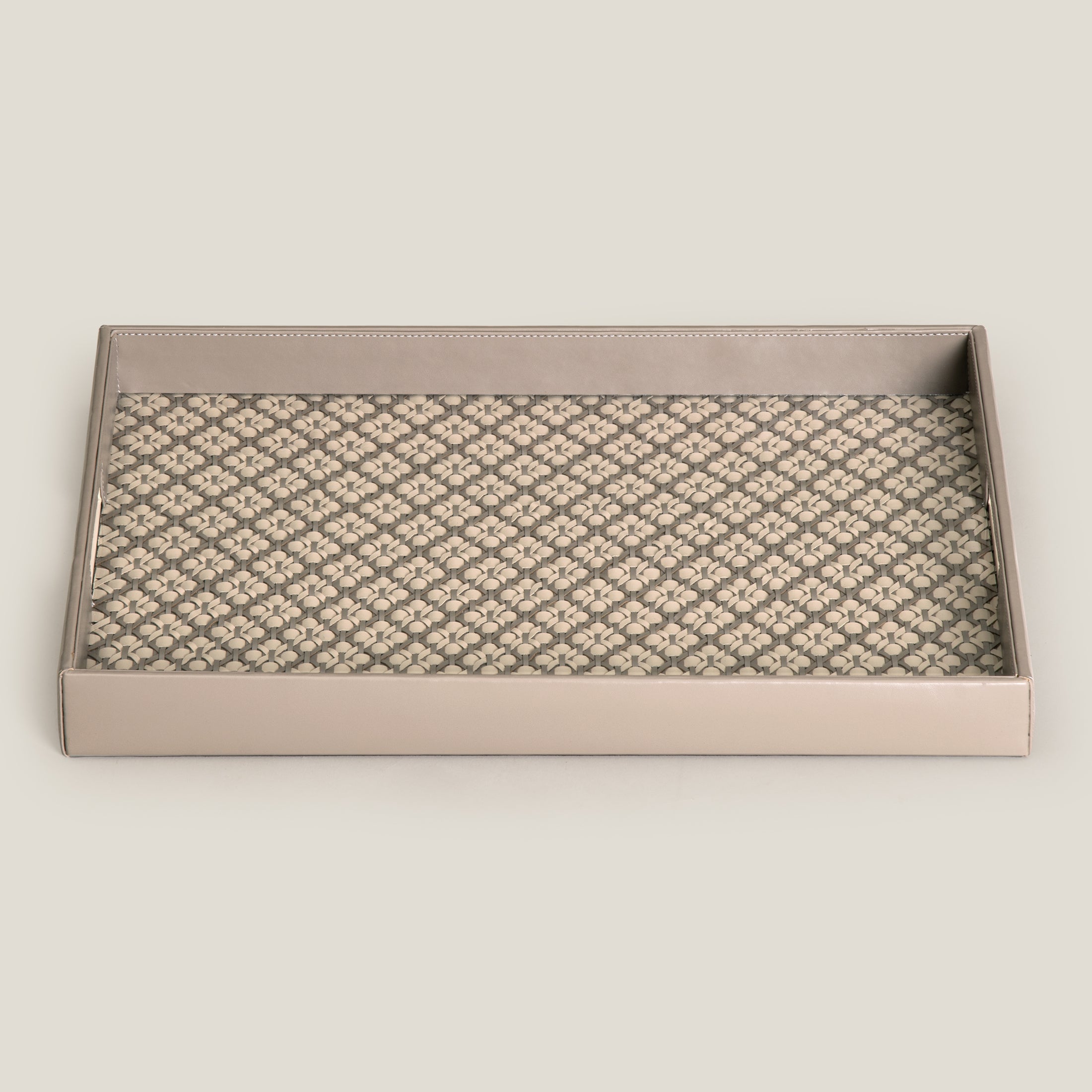 Lattice Beige & Grey Placing Serving Tray