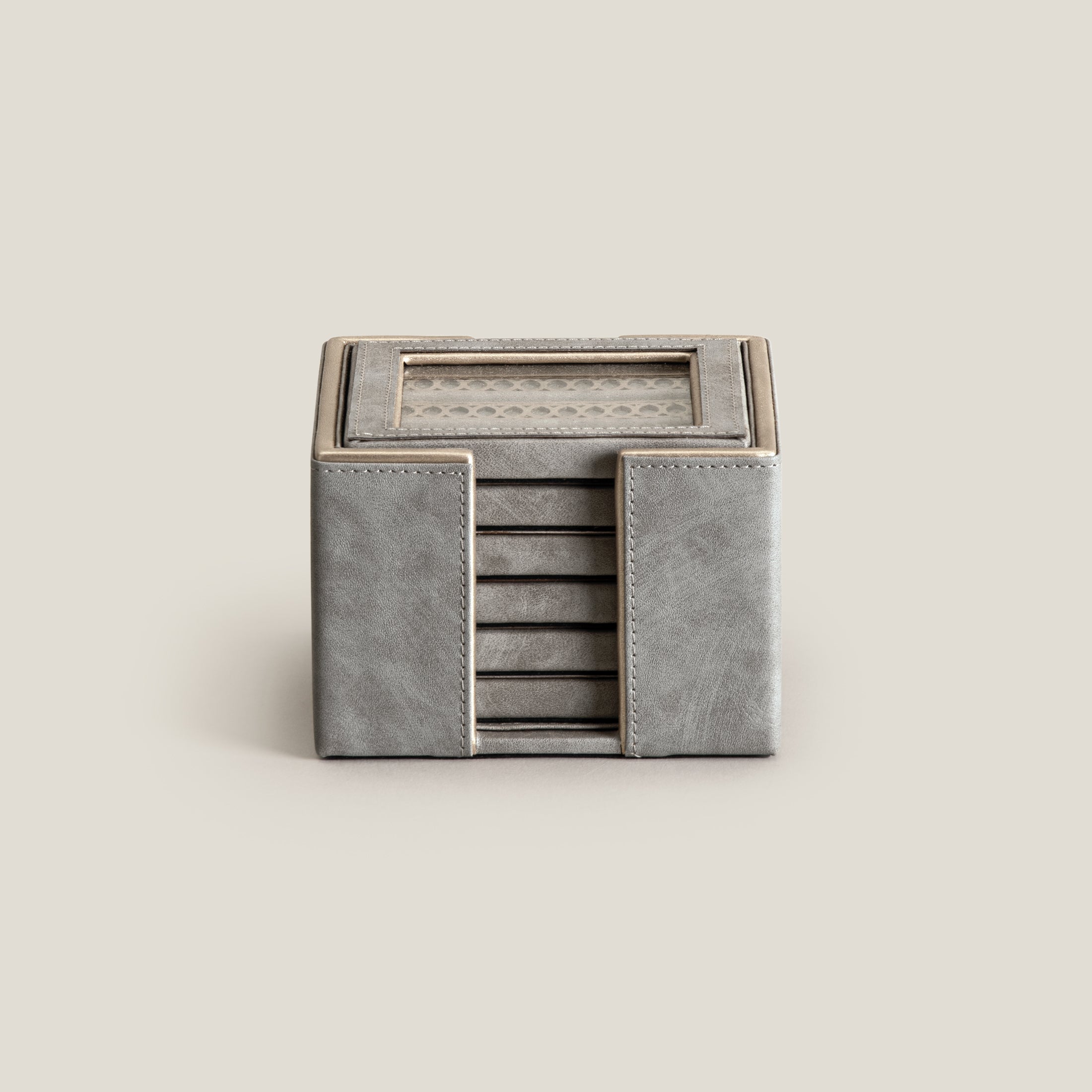 Lexus Grey & Dull Gold Coaster Set of 6