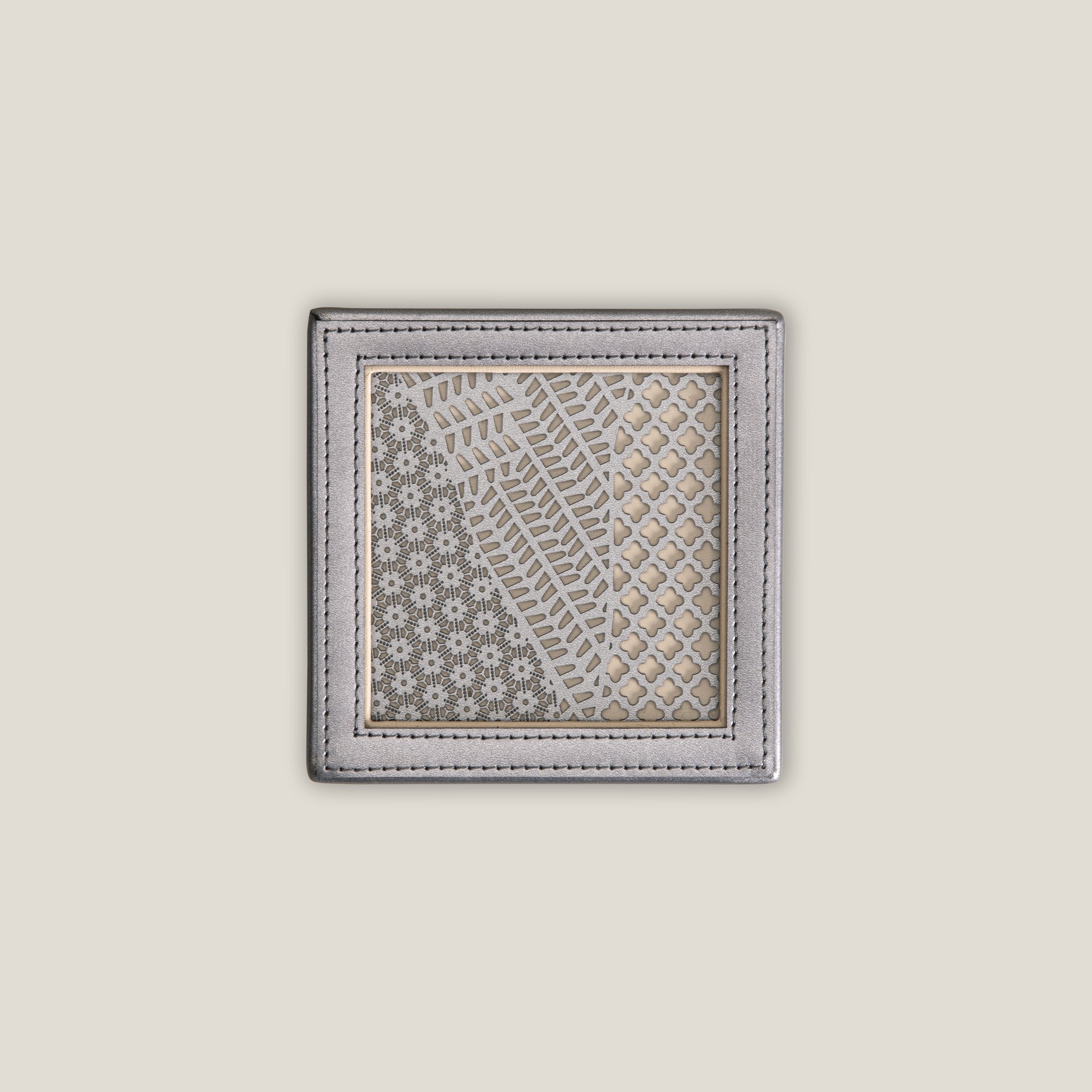 Beige & Grey Coaster Set of 6