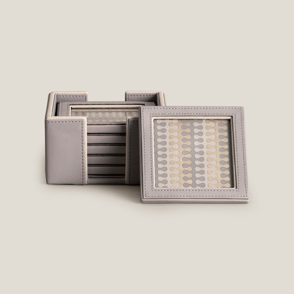 Grey & Gold Coaster Set of 6