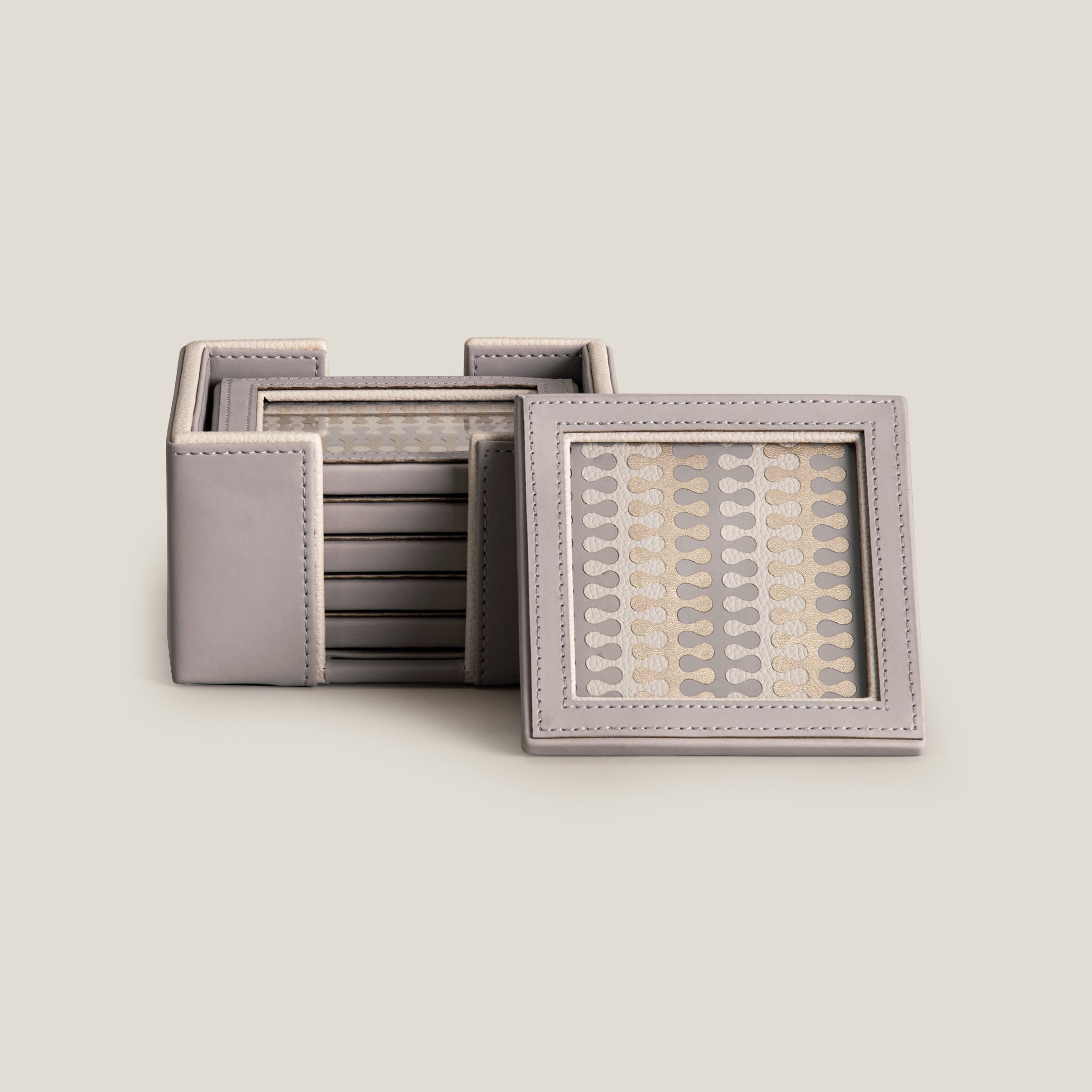 Grey & Gold Coaster Set of 6