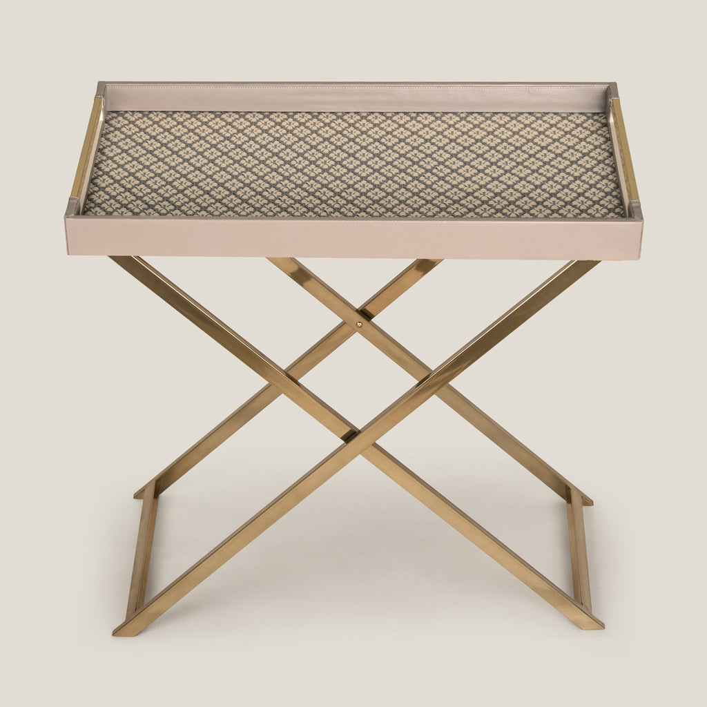 Lattice Beige & Grey Butler Tray