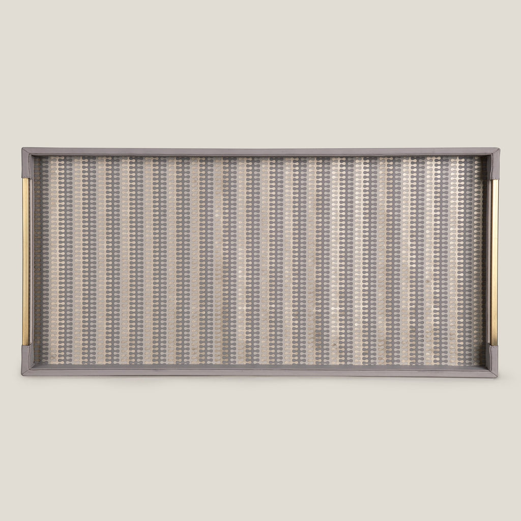 Grey & Gold Butler Tray